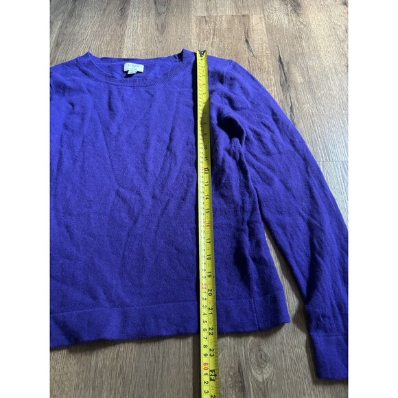 J Crew Womens Teddi Sweater Size S Purple Crew Neck wool - Picture 3 of 6